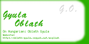 gyula oblath business card